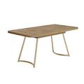 Mesa Toscana 6 lugares Carraro Carvalho c/ Dourado - imagem 1