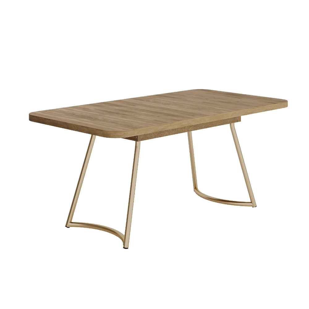 Mesa Toscana 6 lugares Carraro Carvalho c/ Dourado - imagem 1