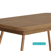 Mesa Toscana 4 lugares Carraro Nogal c/ Rosê - imagem 4