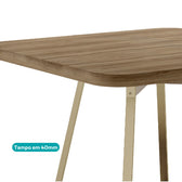 Mesa Toscana 4 lugares Carraro Carvalho c/ Dourado - imagem 4