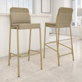 Kit 2 Banquetas Altas Duo Carraro Bamboo e Dourado - imagem 1