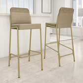 Kit 2 Banquetas Altas Duo Carraro Bamboo e Dourado - imagem 1