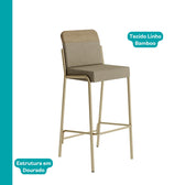 Kit 2 Banquetas Altas Duo Carraro Bamboo e Dourado - imagem 6