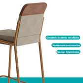 Kit 2 Banquetas Altas Duo Carraro Areia e Rosê - imagem 6