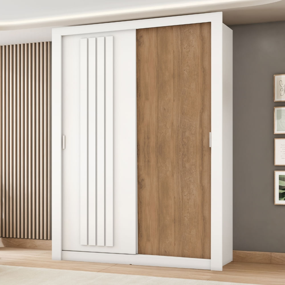 1182-Guarda-Roupa-Solteiro-2-Portas-Darvi-1-Gaveteiro-Carraro-Branco_com_Freijo_01