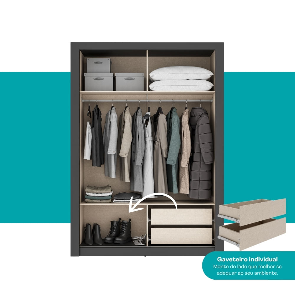 1182-Guarda-Roupa-Solteiro-2-Portas-Darvi-1-Gaveteiro-Carraro-Preto-Touch_05