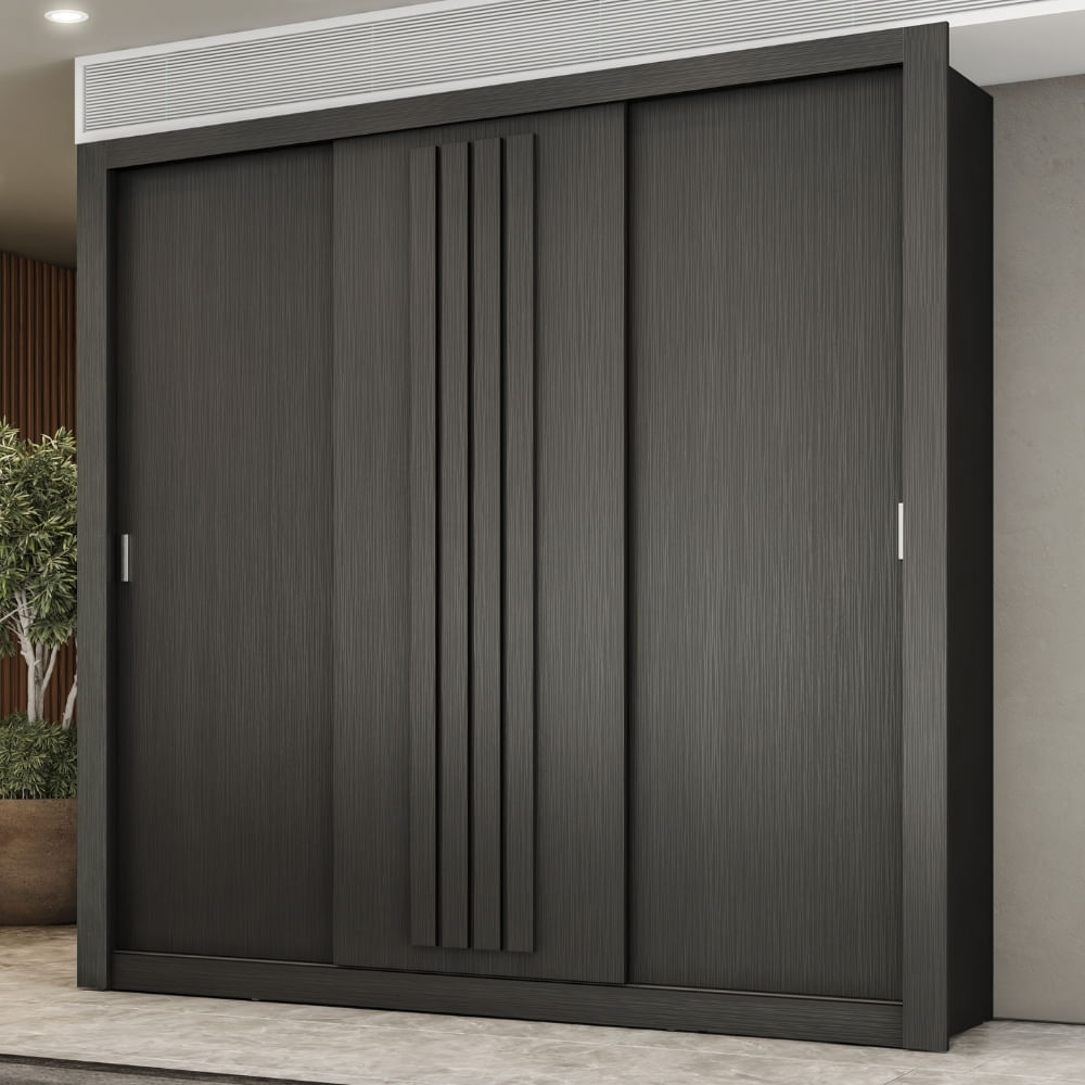 1183-Guarda_Roupa_Casal_3_Portas_1_Gaveteiro_Doha_Carraro_Preto_Touch_01