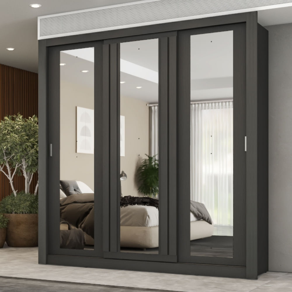 1183-Guarda-Roupa-Casal-3-Portas-Doha-1-Gaveteiro-3-Espelhos-Carraro-Preto-Touch_01