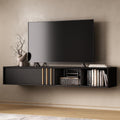 Rack Suspenso para TV Linea Carraro Preto Touch - imagem 1