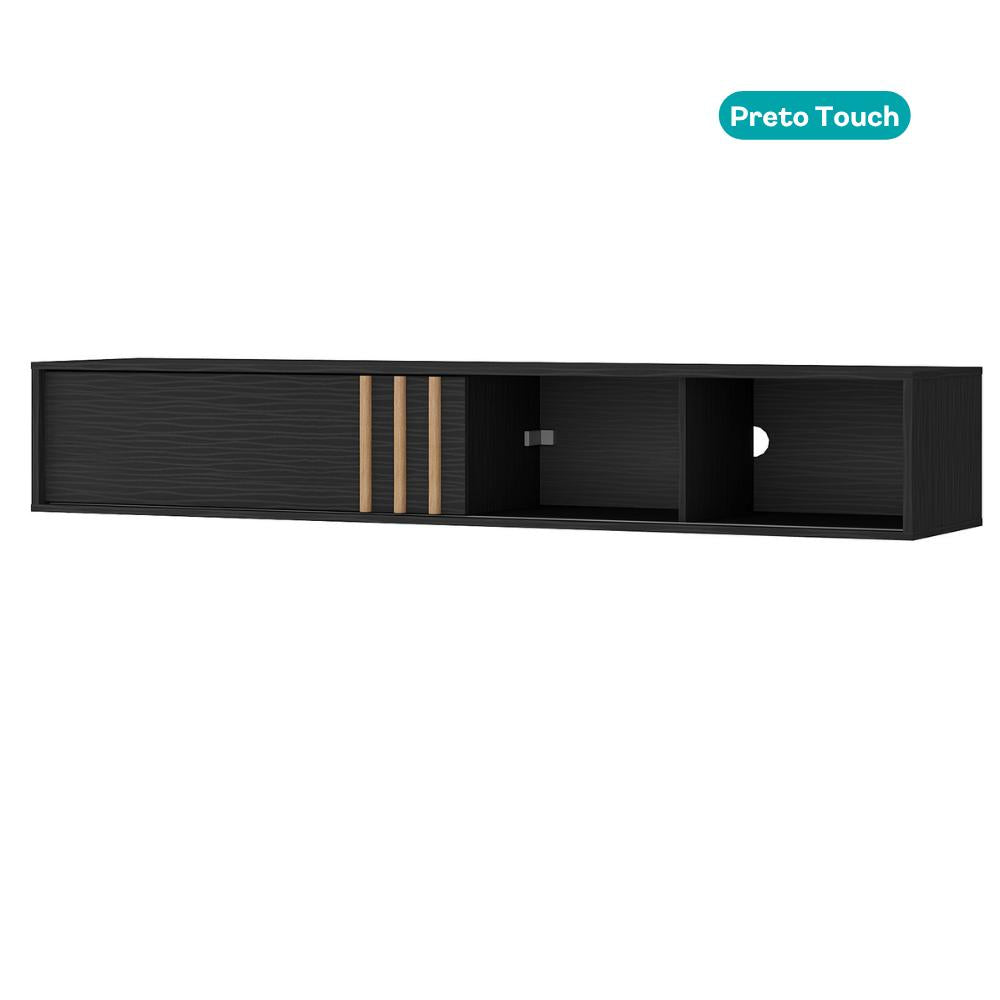 Rack Suspenso para TV Linea Carraro Preto Touch - imagem 3