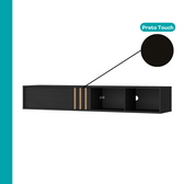 Rack Suspenso para TV Linea Carraro Preto Touch - imagem 6
