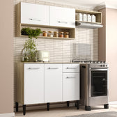 Cozinha Compacta Arizona Tiny Carvalho Branco - imagem 1