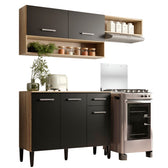 Cozinha Compacta Arizona Tiny Carvalho Preto - imagem 2