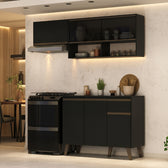 Cozinha Compacta Atlanta Kitch Preto Touch - imagem 1