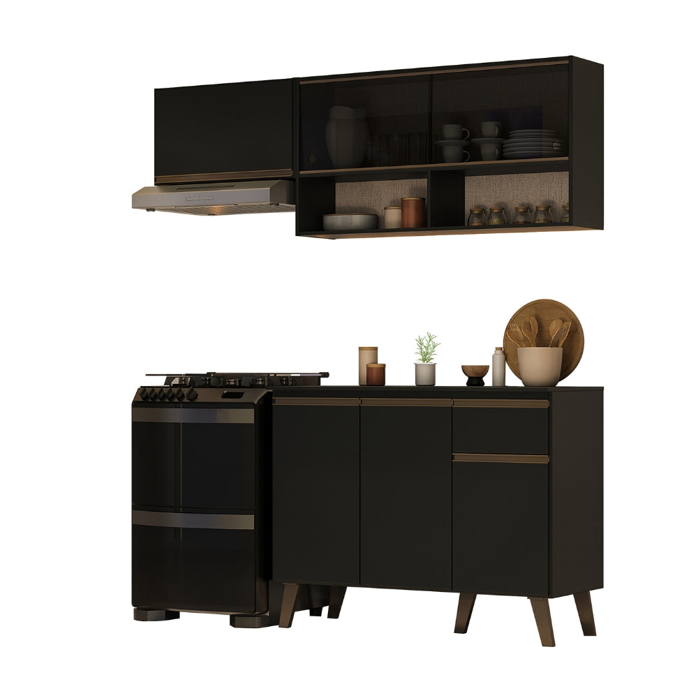 Cozinha Compacta Atlanta Kitch Preto Touch - imagem 11