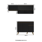 Cozinha Compacta Atlanta Kitch Preto Touch - imagem 5