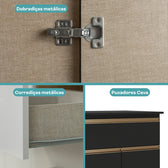 Armário de Cozinha Compacta Atlanta Petit Carraro Preto Touch