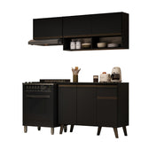 Armário de Cozinha Compacta Atlanta Petit Carraro Preto Touch