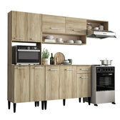 Armário de Cozinha Compacta Completa Arizona Essence Carraro Carvalho