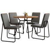 Conjunto Sala de Jantar 4 Cadeiras Glasgow Carraro Grafite Preto