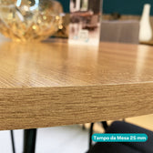 Conjunto Sala de Jantar 4 Cadeiras Verona Carraro Freijó Grafite Preto