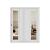 Guarda Roupa Casal 3 Portas Doha c/ Espelhos Laterais Carraro Branco