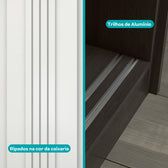 Guarda Roupa Casal 3 Portas Doha c/ 3 Espelhos Carraro Branco