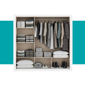 Guarda Roupa Casal 3 Portas Doha c/ 3 Espelhos Carraro Branco