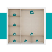 Guarda Roupa Casal 3 Portas Doha c/ 3 Espelhos Carraro Branco
