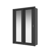 Guarda Roupa Solteiro 2 Portas Darvi c/ 2 Espelhos Carraro Preto Touch