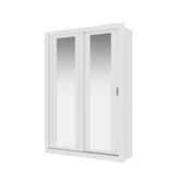 Guarda Roupa Solteiro 2 Portas Darvi c/ 2 Espelhos Carraro Branco