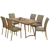 Conjunto Sala de Jantar 6 Cadeiras York Carraro Carvalho Dourado