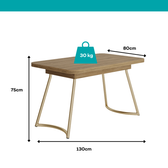 Conjunto Sala de Jantar 4 Cadeiras Montelouro Carraro Carvalho Dourado