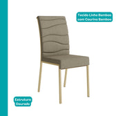 Conjunto Sala de Jantar 4 Cadeiras Montelouro Carraro Carvalho Dourado