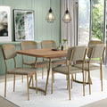Conjunto Sala de Jantar 6 Cadeiras Cannes Carraro Carvalho Dourado