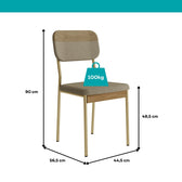 Conjunto Sala de Jantar 6 Cadeiras Cannes Carraro Carvalho Dourado