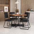 Conjunto Sala de Jantar 4 Cadeiras Charlotte Carraro Nogal Preto