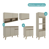 Armário de Cozinha Completa Atlanta Studio Amêndoa