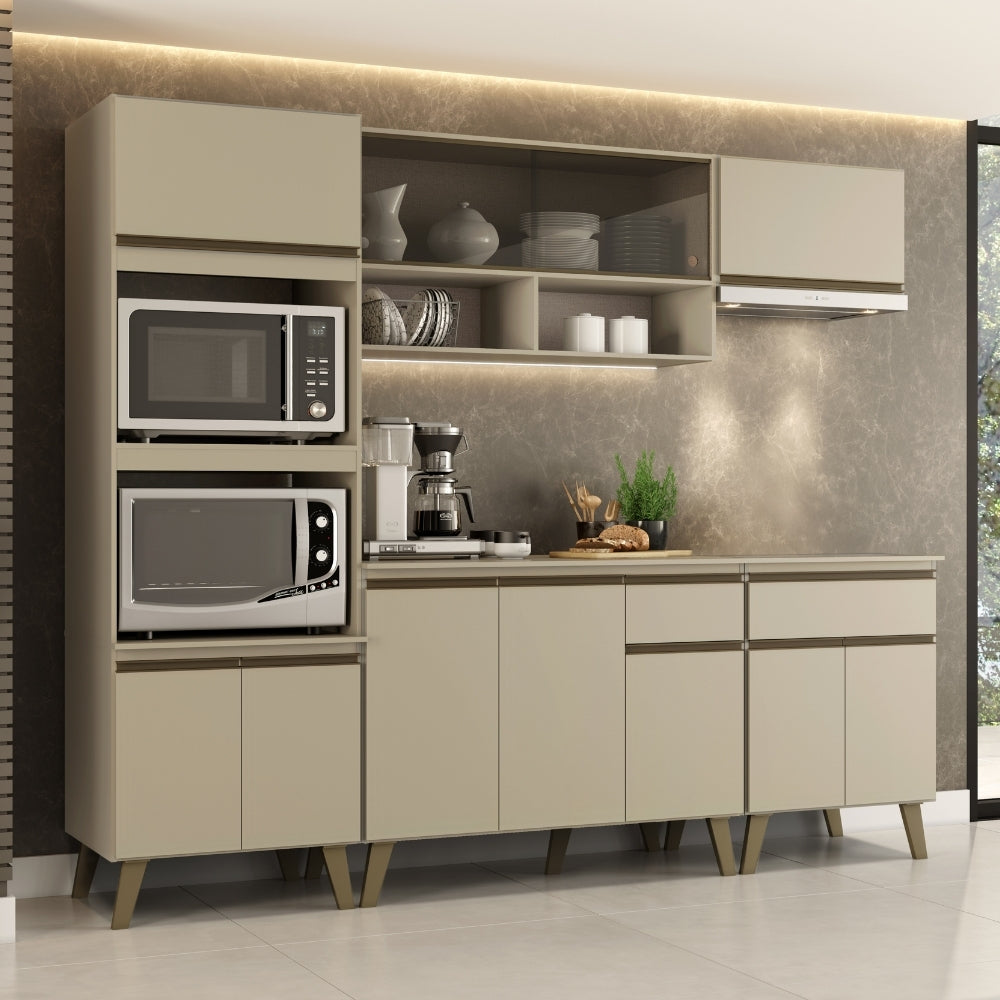Armário de Cozinha Completa Atlanta Prime Amêndoa - imagem 1