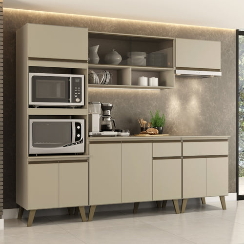 Armário de Cozinha Completa Atlanta Prime Amêndoa - imagem 1