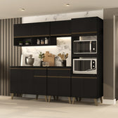 Armário de Cozinha Completa Atlanta Studio Preto Touch - imagem 1