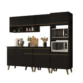 Armário de Cozinha Completa Atlanta Studio Preto Touch - imagem 2