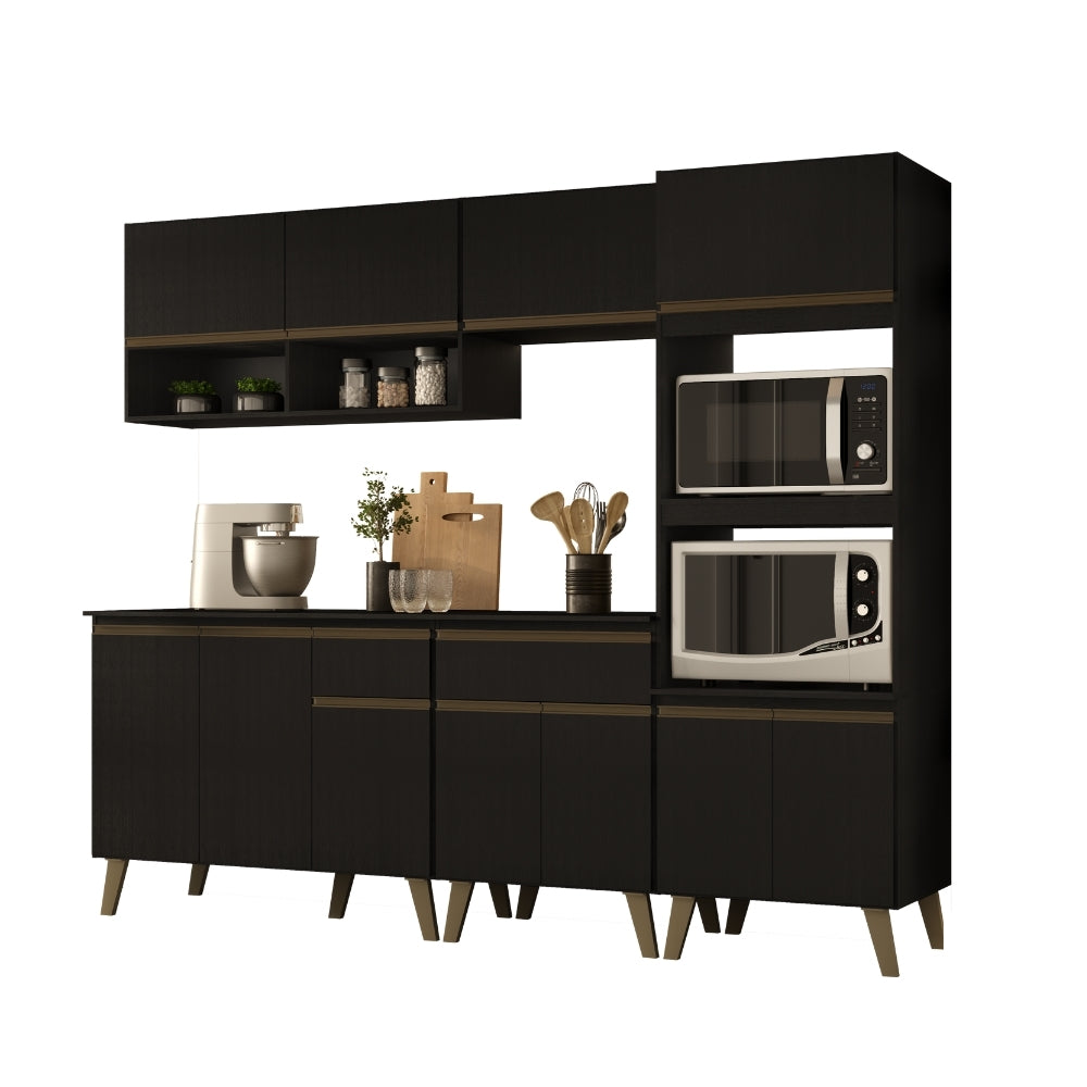 Armário de Cozinha Completa Atlanta Studio Preto Touch - imagem 2