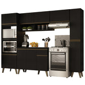 Armário de Cozinha Completa Atlanta Plus Preto Touch - imagem 2