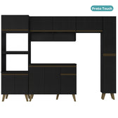 Armário de Cozinha Completa Atlanta Plus Preto Touch - imagem 3