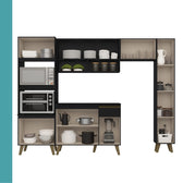 Armário de Cozinha Completa Atlanta Plus Preto Touch - imagem 6