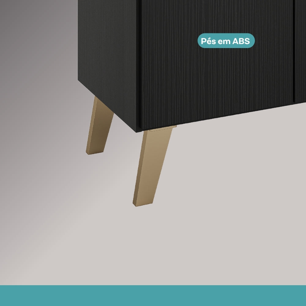 Armário de Cozinha Completa Atlanta Plus Preto Touch - imagem 10