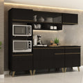 Armário de Cozinha Completa Atlanta Prime Preto Touch - imagem 1