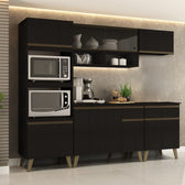 Armário de Cozinha Completa Atlanta Prime Preto Touch - imagem 1