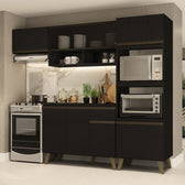Armário de Cozinha Completa Atlanta Home Preto Touch - imagem 1